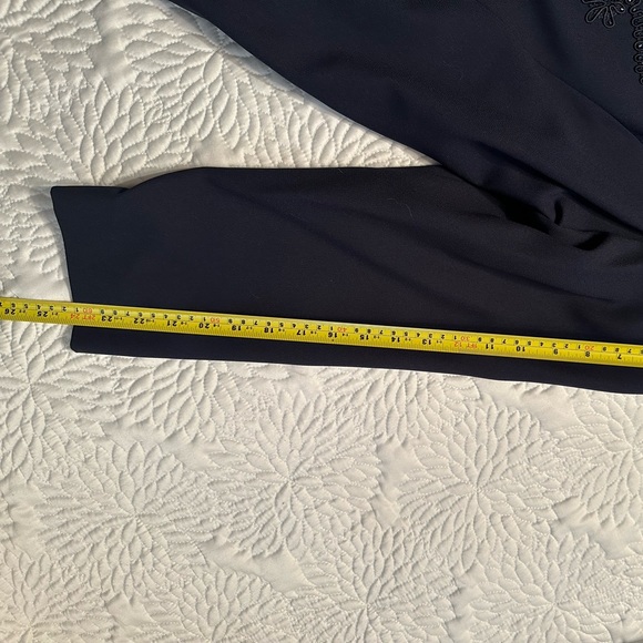 Navy two piece suit with bead detail on jacket. Mother of bride suit. - Picture 4 of 6